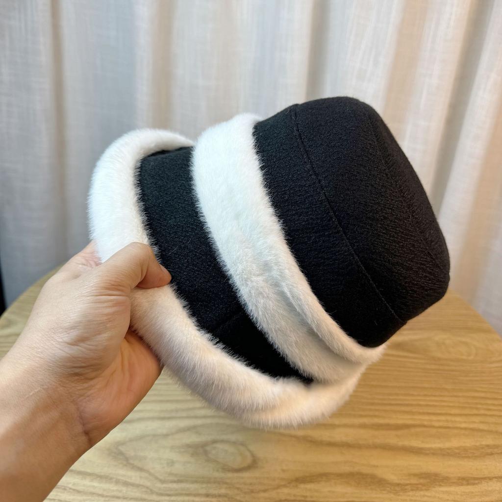 New Korean Style Plush Fisherman Hat Northeast Cold Proof and Warm Versatile Versatile Small Fashionable Basin Hat for Women