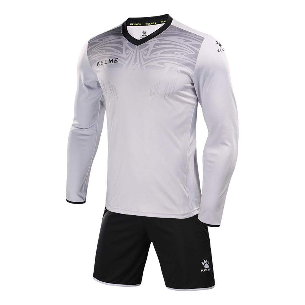 Goalkeeper Wear Set and Spare Set for Matches and Training [Kelme] Men's Long-Sleeve (Top Pants) - (Black 2, M)