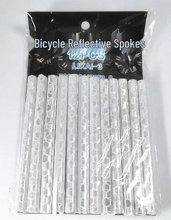 Universal Reflective Bicycle Wheel Spoke Strips for Mountain Bikes