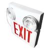 LED Exit Sign with Lights Adjustable Head Light Emergency Lighting Lamp Built in 800mAh Battery