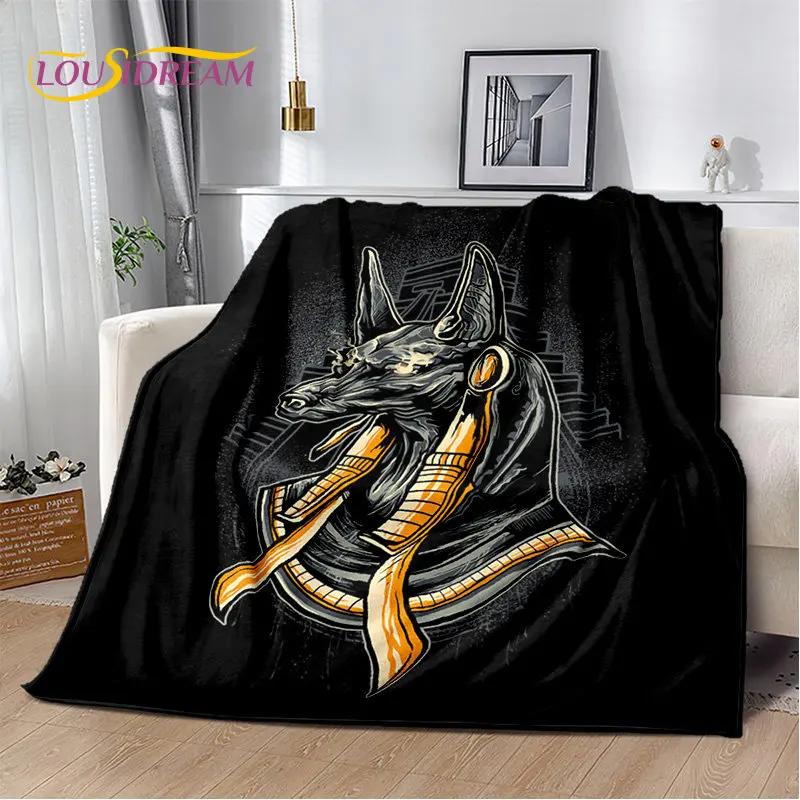 Anubis Egypt Death Mythology Horus Soft Plush Blanket,Flannel Blanket Throw Blanket for Living Room Bedroom Bed Sofa Picnic Kids
