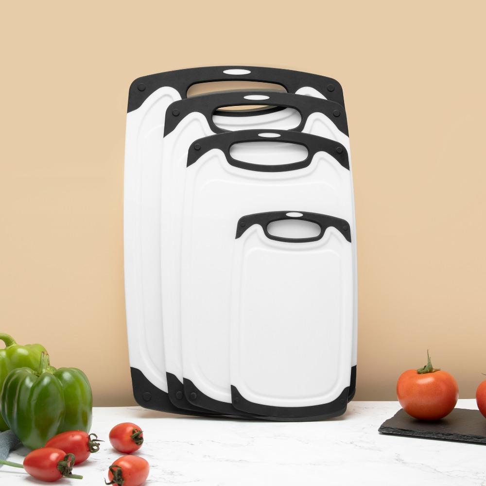 3Pcs Double-Sided Baby Food Cutting Board Set Plastic Chopping Block Chopping Board Vegetable