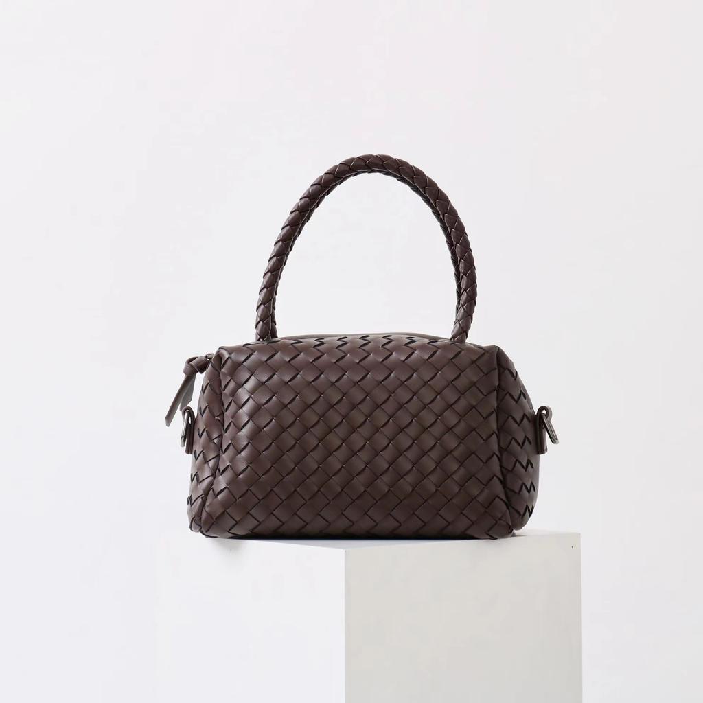 2025 Neue High-End Boston Kissen Tasche Rindsleder Gewebt Damen Tasche Vielseitige Einzelne Schulter Diagonale Cross Handtasche