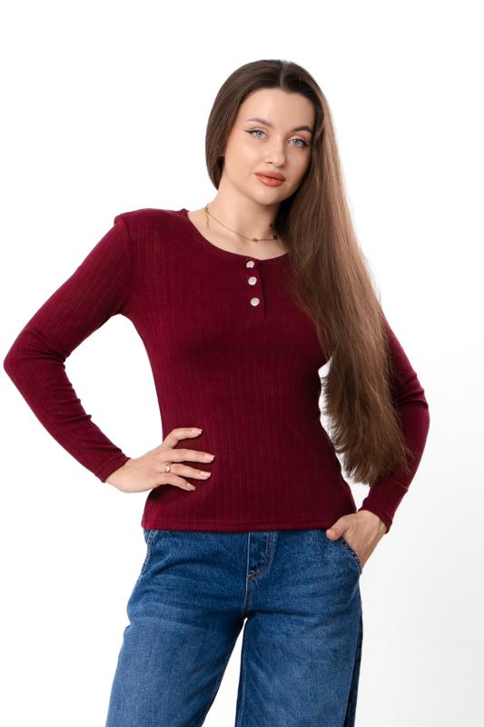 Women's Ribbed Angora Long Sleeve – Cozy Soft Knit Top, Demi-season 8455-088 HC