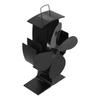 4 Blades Heat Powered Stove Fan Heat Circulating Aluminum Fireplace Fan for Home Wood Log Burning