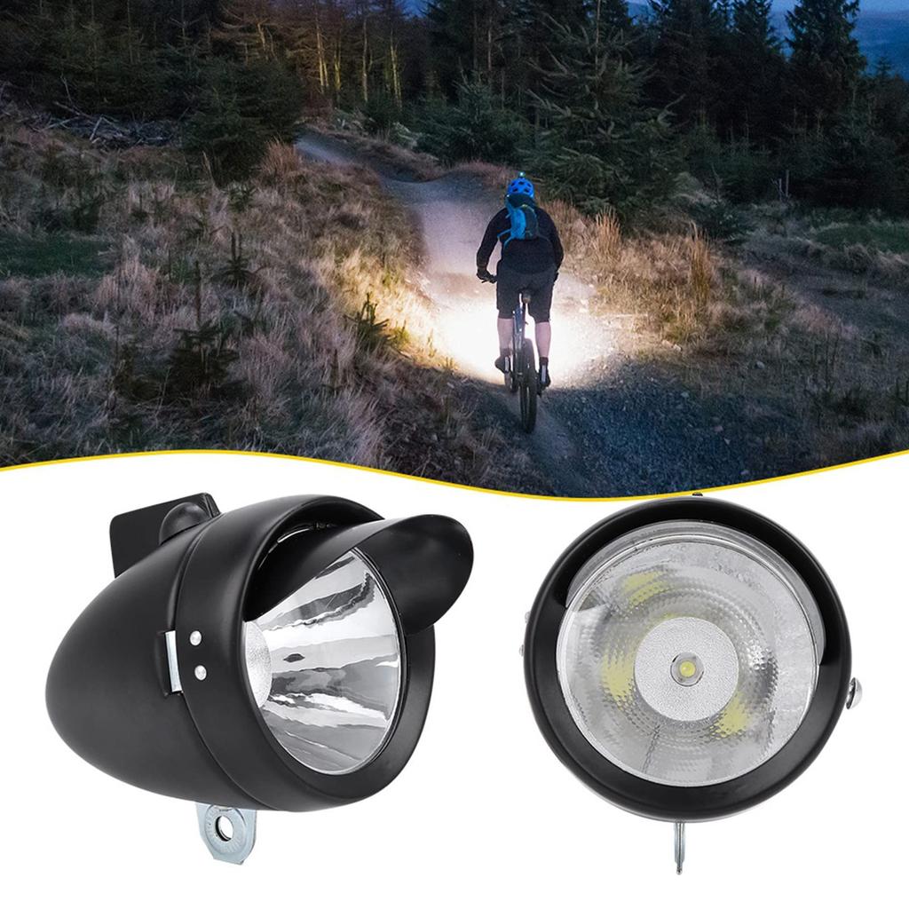Retro Style LED Bicycle Front Light with Super Bright LED Easy Metal Shell for Improved Appearance Headlight, Visor, Light, Operation,