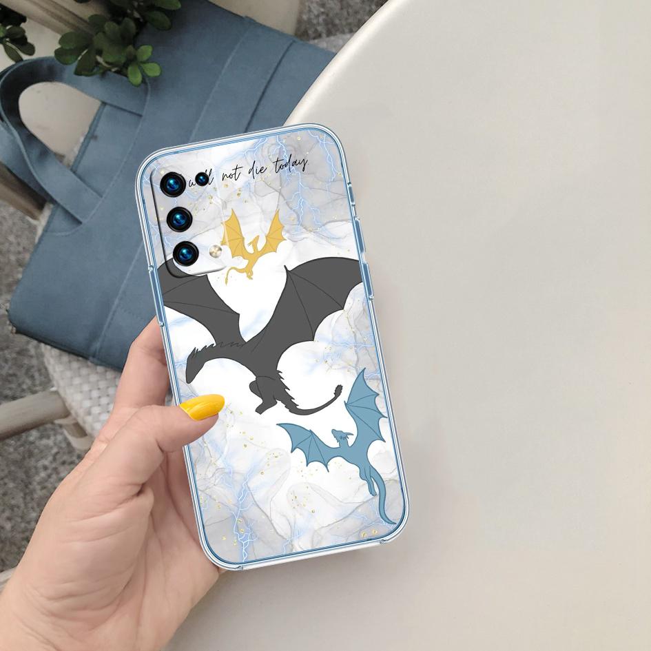 LO44 Fourth Wing Dragons Soft Shell Transparent Phone Case for Motorola Moto G7 G8 G9 G84 G85 G73 G24 G15 Z2 Play Power Plus
