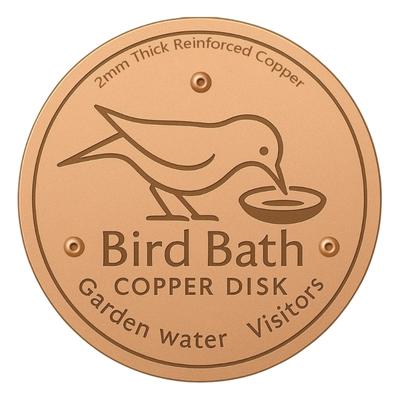 Kupfer-Reinigerplatte mit 3-Punkt-Stützdesign für die Vogelbadpflege Spart jährlich 200 frisches Wasserpflege