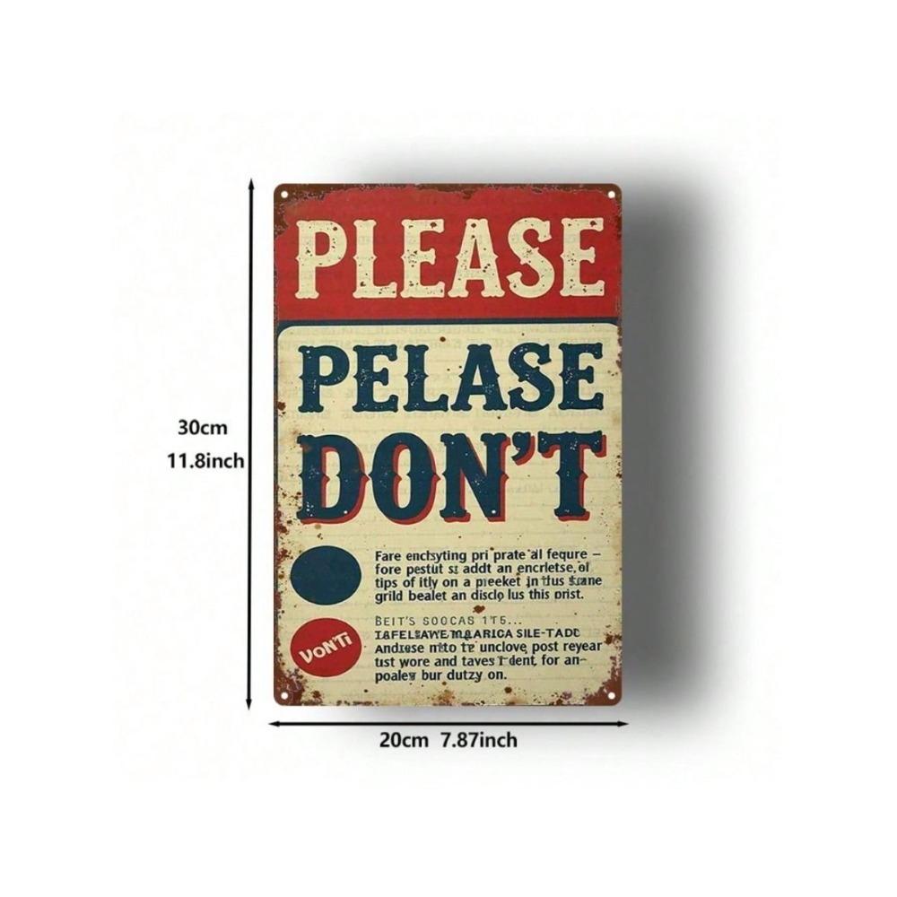 Vintage Metal Wall Art Sign, Retro Bar Decor Plaque 8x12 Inch