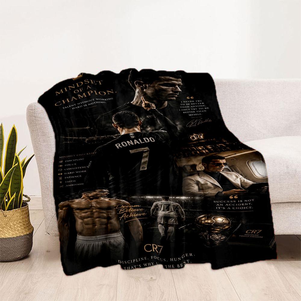 Ronaldo's Soccer Legacy Blanket Soft & Cozy Suitable for Sofa Bed Bedding Four Seasons Universal Warmthful Decor