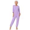Womens Elderly Adaptive Jumpsuit Back Legs Double Zip Long Sleeve Long Pants Nursing Romper Special Needs Wear