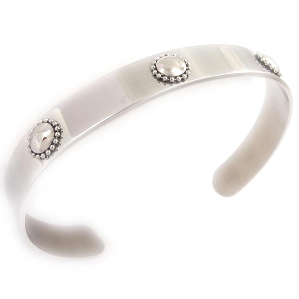 Les Trésors De Lily [J9369] - Silver 'Choreography' Steel Bracelet - 10 Mm