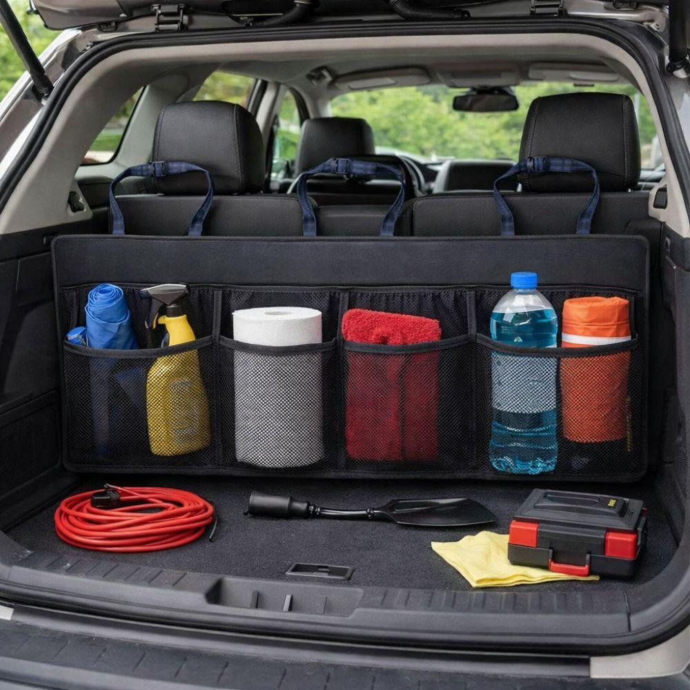 Folding Design SUV Trunk Organizer Multiple Pockets Back Seat Hanging Bag SUV Truck