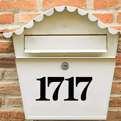 4sheets Numbers Stickers Mailbox Stickers Label, Digital Tags Number Labels For Signs Door Yard Mail Box Cars Trucks Home