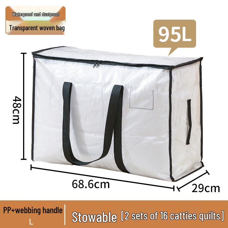 Large Capacity Waterproof & Transparent Storage Bag for Quilts & Clothing