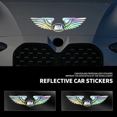 Laser Rainbow Angel Wings Car Fuel Tank Decals For Bmw M M3 M5 Performance E36 E46 E39 E53 E90 E60 E61 E93 E87 F10 X1 X3 X5