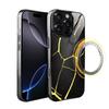 Etui Do Iphone 16 Pro Max Ibizu Elite Glass Z Magsafe, Kintsugi, Czarna Porcelana, Czarne