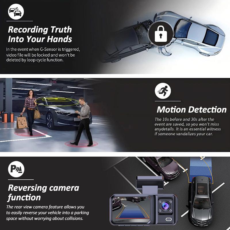 2/3Lens Dash Cam for Cars Camera 1080P WIFI APP Video Recorder Rear View Camera for Vehicle Car DVR Black Box Car accessories