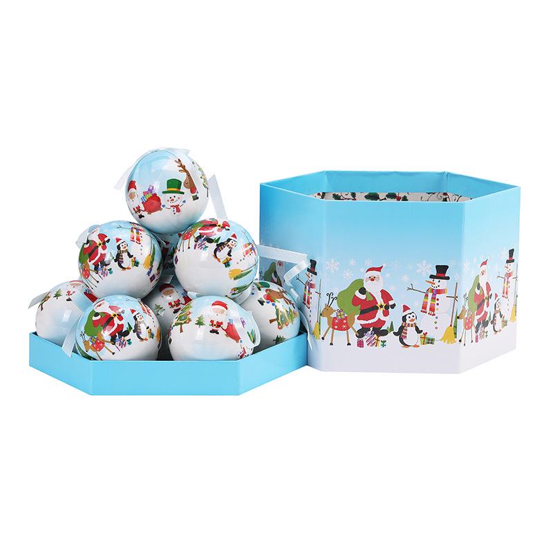 Weihnachtskugel-Schmuck mit Weihnachtsmann und Tierprint - Europäischer & Amerikanischer Stil