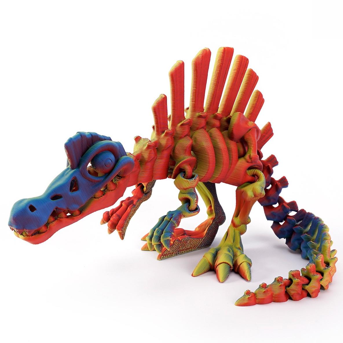 

3D-печатная подвижная фигурка динозавра эхинозавра, модель костей дракона, настольное ремесленное украшение, креативные оригинальные подарки для детей 13.5cm