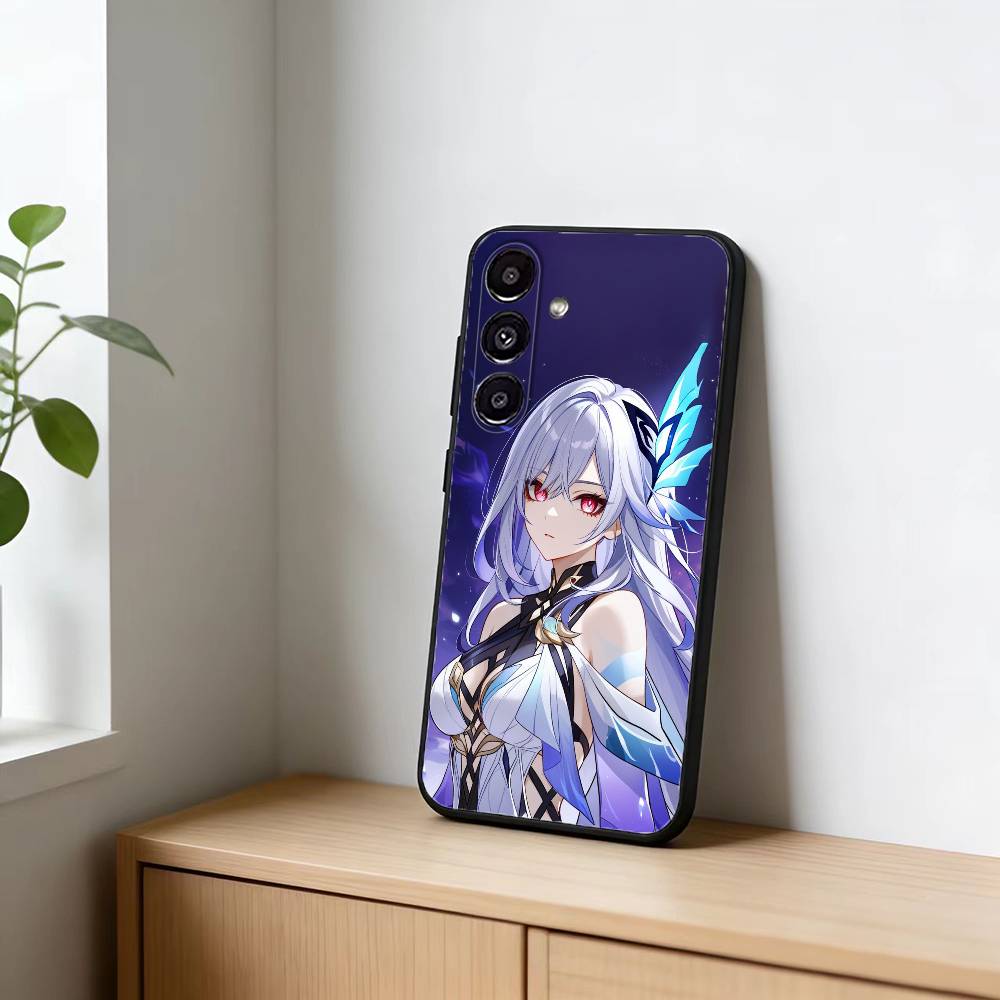 G-Genshin Impact S-Skirk Phone Case For Samsung Galaxy A13,21s,22,31,32,52,53,71,72,73,Soft Black Cover