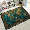 Retro Nautical Map Chart Treasure Map Compass Moto Rug for Bedroom Living Room Sofa Home Doormat Decor,Kids Non-slip Floor Mat