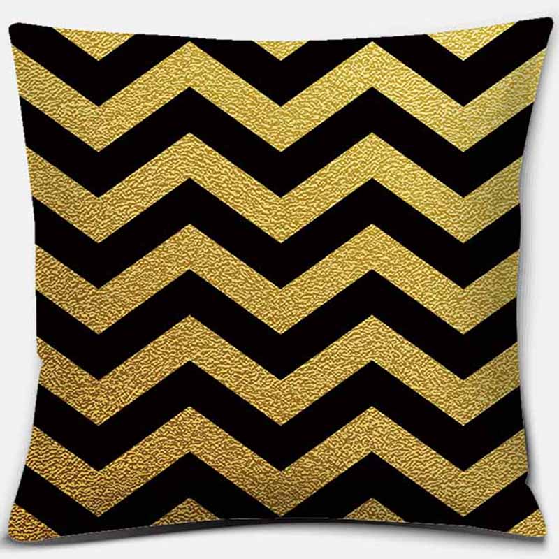 Black Geometric Printing Pillowcase Home Decoration Car Sofa Cushion Cover