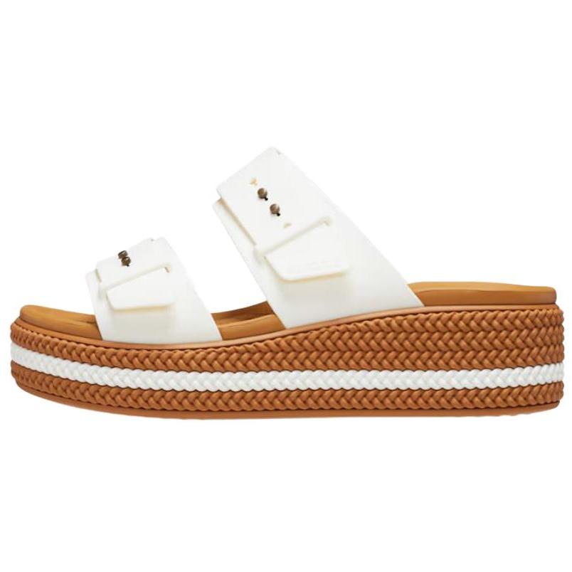 Crocs Brooklyn Lightweight Casual Trend Comfortable Commuter Daily Abrasion Slippers Women's White
