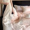 Pure Cotton Bedding Four-piece French Light Luxury Breathable Comfortable Quilt Cover Bed Sheet Pillowcase Set
