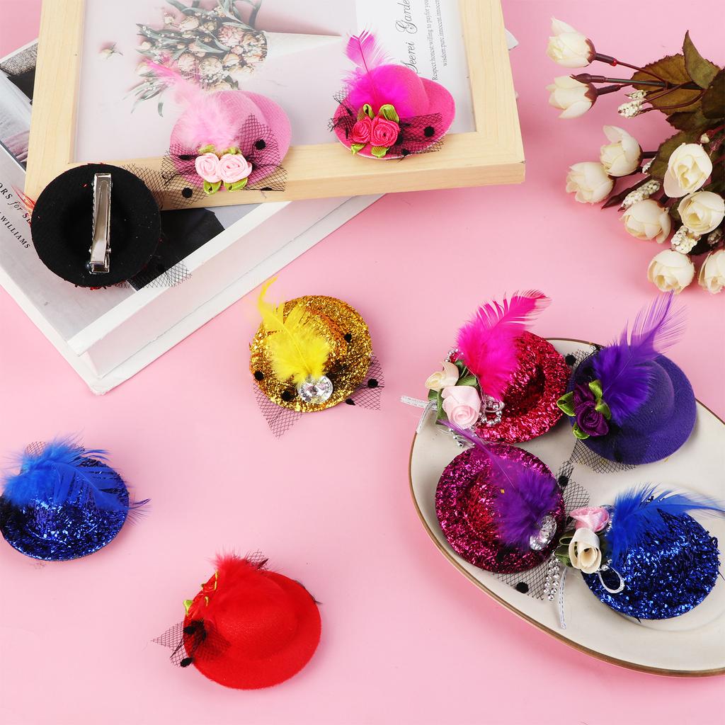 48 Stück Mini Hut Haarspange Mini Zylinder Fascinator Dekorativ