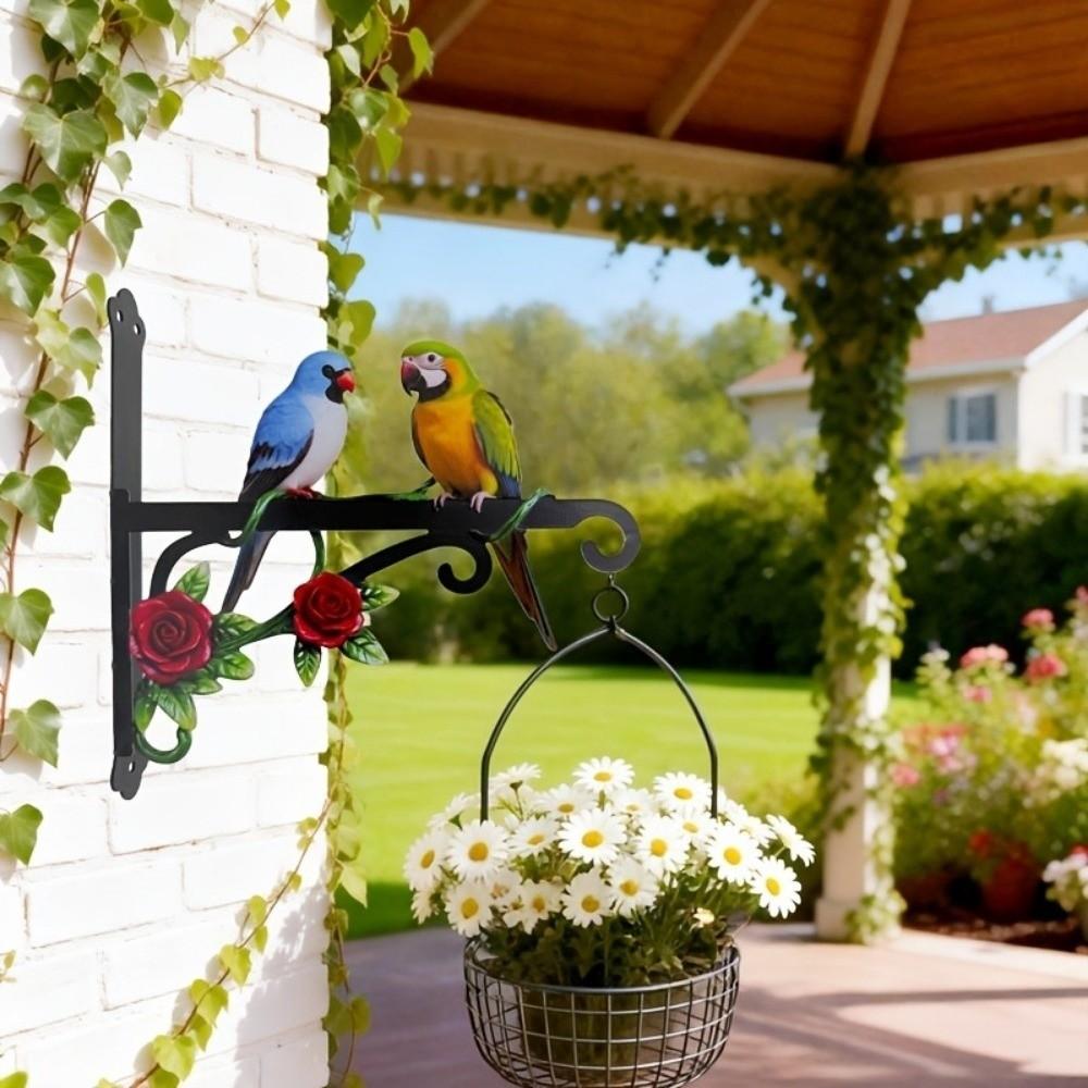 Outdoor Indoor Wall-mounted Hanger Colorful Wall Hook Beautiful Metal Decorative Rack Courtyard