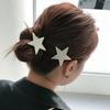 Creative Silver Star Hair Clip Spicy Girl Metal Duckbill Clip Sweet Cool Pentagram Hairpin Daily