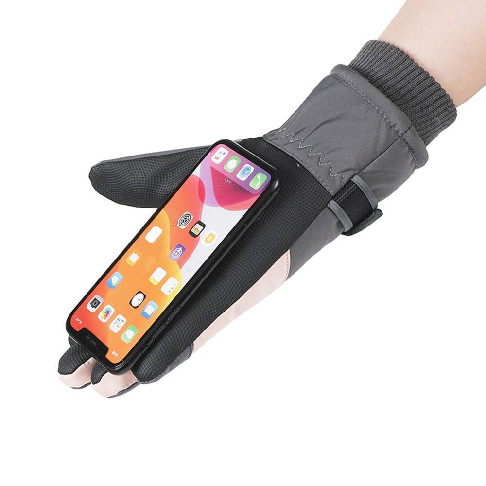 PU Leather Waterproof Gloves Full Fingers Non-Slip Gloves Touch Screen Gloves For Women Man