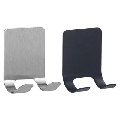 Stainless Steel Drillless Bathroom Razors Holder Wall Mounted Hook For Shaver Organizers Waterproof Rustproof Bath Storage Solution