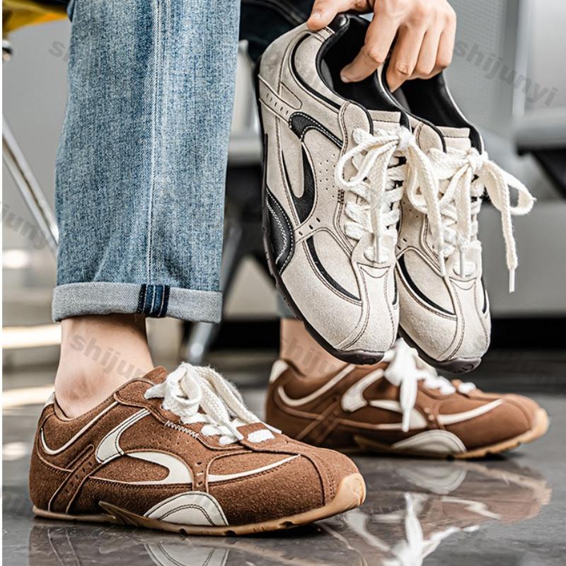 Fashion Men's Casual Shoes 2025 Spring Vintage Lightweight Comfortable Flats Fashion Cross Tied Non Slip Sneakers Zapatillas De Deporte