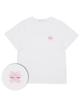 Soltipeullawo Pink Ribbon Embroidered Signature Short Sleeve White
