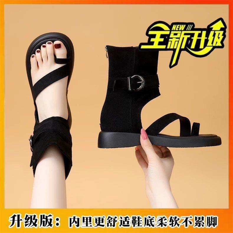 French style casual romantic elegant simple lazy cool boots women's shoes personality viral trends fashion versatile