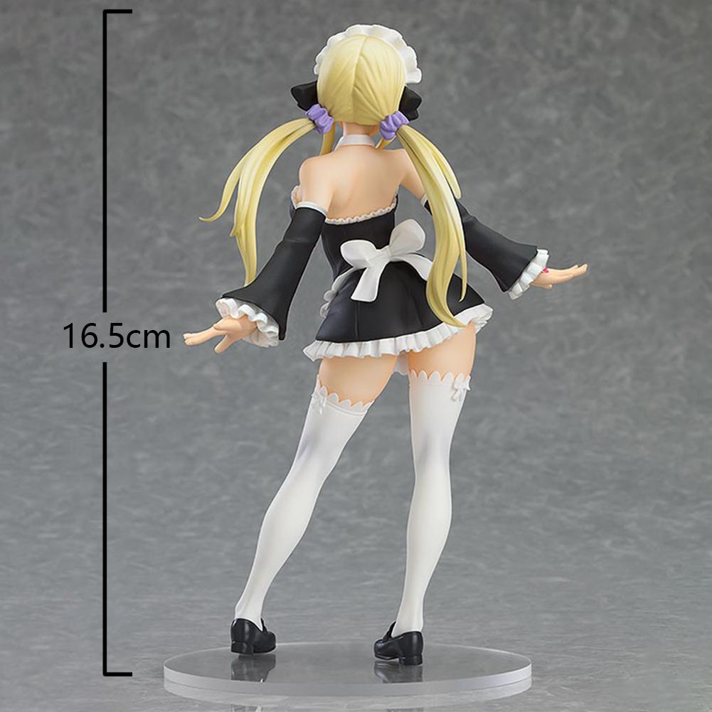 16cm Lucy Heartfilia Anime Figure Virgo Standing Maid Dress Model Action Double Ponytail Statue Doll Decor Ornaments Poseable Articulated Scale