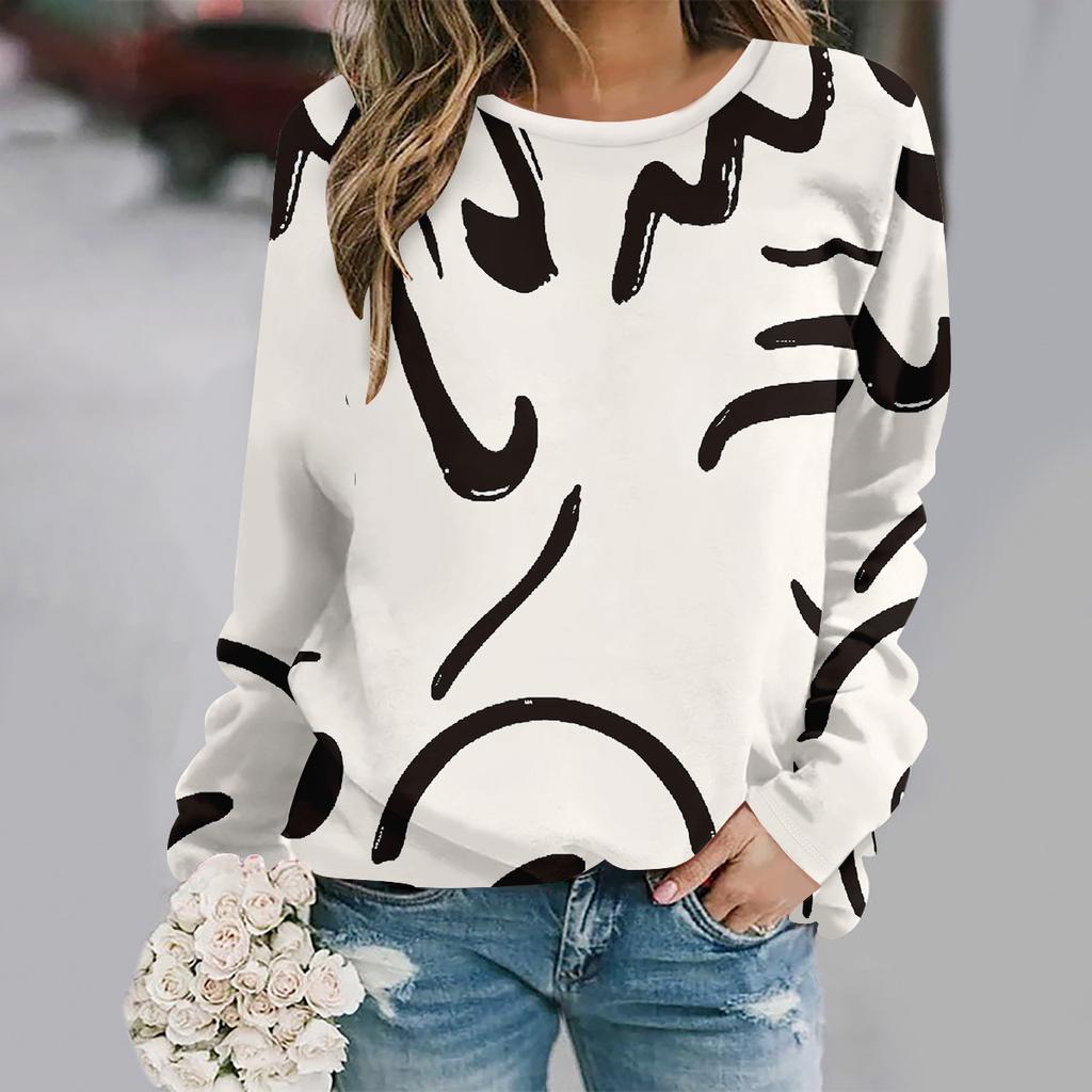 European and American Fashion  Women's Elegant V-neck Long Sleeve T-shirt