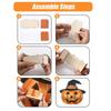 Halloween Wooden Pumpkin Candy Display Stand, Holiday Festive Wooden Candy Holder Tabletop Decor