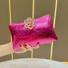 Luxury High-end 3D Embossing Women's Evening Bag Brand Design Diamond Flower Dinner Handbags Fashion Wedding Dress Crossbody Bag