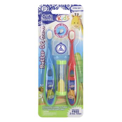Set periuțe de dinți pentru copii, Periuțe de dinți pentru gingii, Extra moi, Vârsta 2 ani și peste, Set de 5