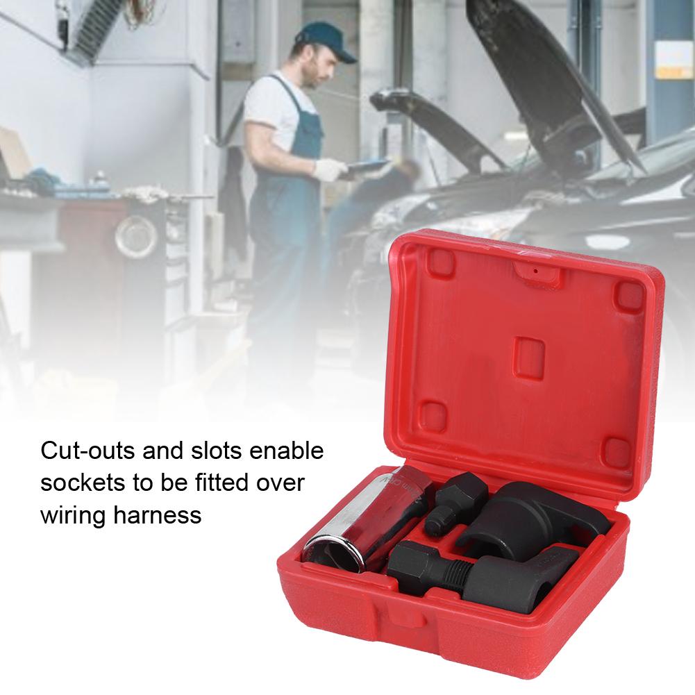 5pcs Oxygen Sensor Socket Wrench Set 6 Point 22mm 78in Oxygen Remover Installer Wrench Tool