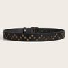 Punk Style Waistband Star Studded Pu Leather Belt Korean Version Jeans Sash Fashionable Decorative Pants Belt