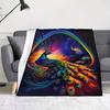 1pc New Global Feather Peacock Blanket Gifts to Men Women Ultra-Soft And Comfortable Nap Blanket for home office four season use