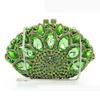 Fan Big Stone Rhinestone Wedding Purse White Clear Evening Bridal Clutch Luxury Women’s Crystal Party Prom Handbag Formal Bag