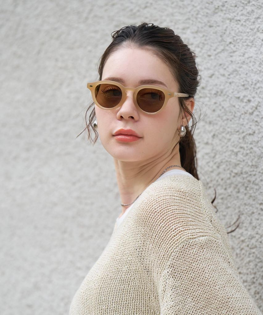 [Zoff] [WEB Exclusive] SUNCUT Glasses  UV 100% CUT Wellington-style Sunglasses (Brown (Beige) - ZL261G0941C1)