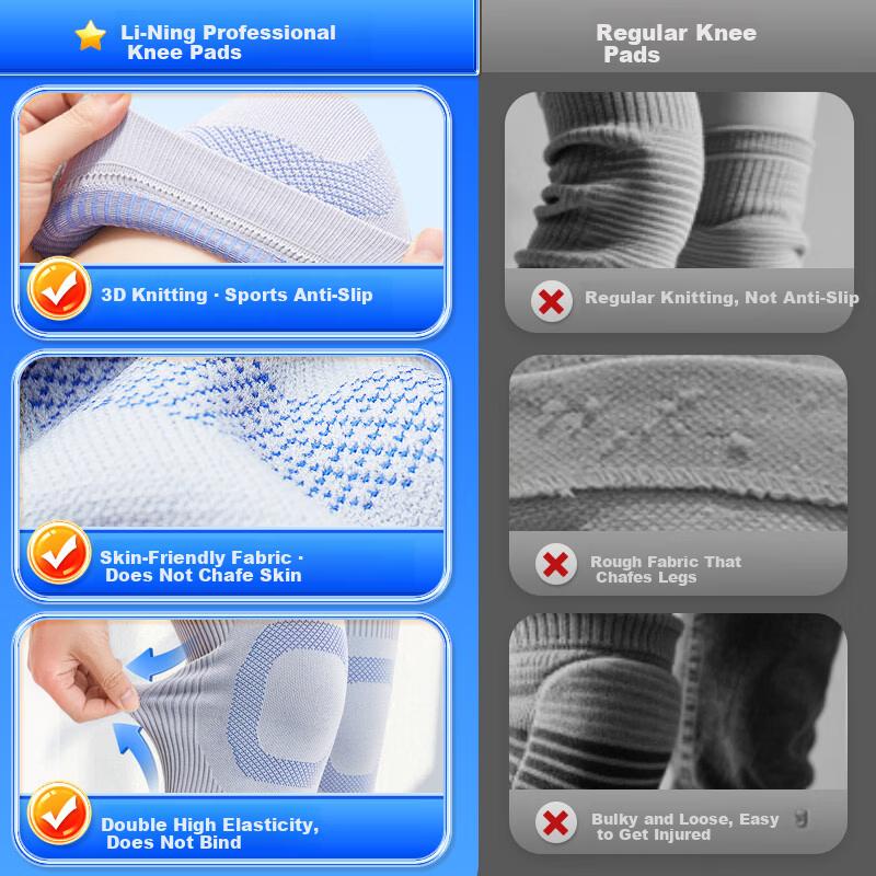 Li-Ning Knee Brace for Meniscus Injury Summer Thin Synovitis Joint Pain Warm Sports Running Unisex
