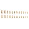 24pcs False Nail With Flower Pattern Friendly Stick On Nail Press On Nail Quick Application Fashion Nail Art for Women
