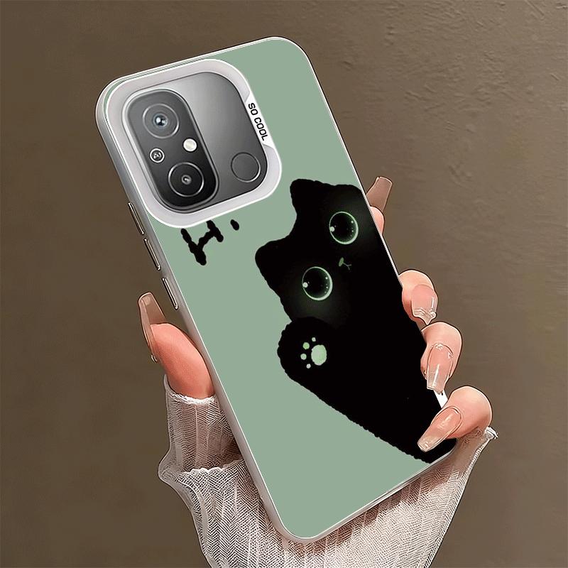 

Black Cat Cartoon Cute Soft Phone Case for Xiaomi Redmi 15C 15 14C 13C 12C Poco X5 X6 X7 Pro X3 F8 F7 Ultra M8 13 12 Cover Back Xiaomi Poco F7 Pro